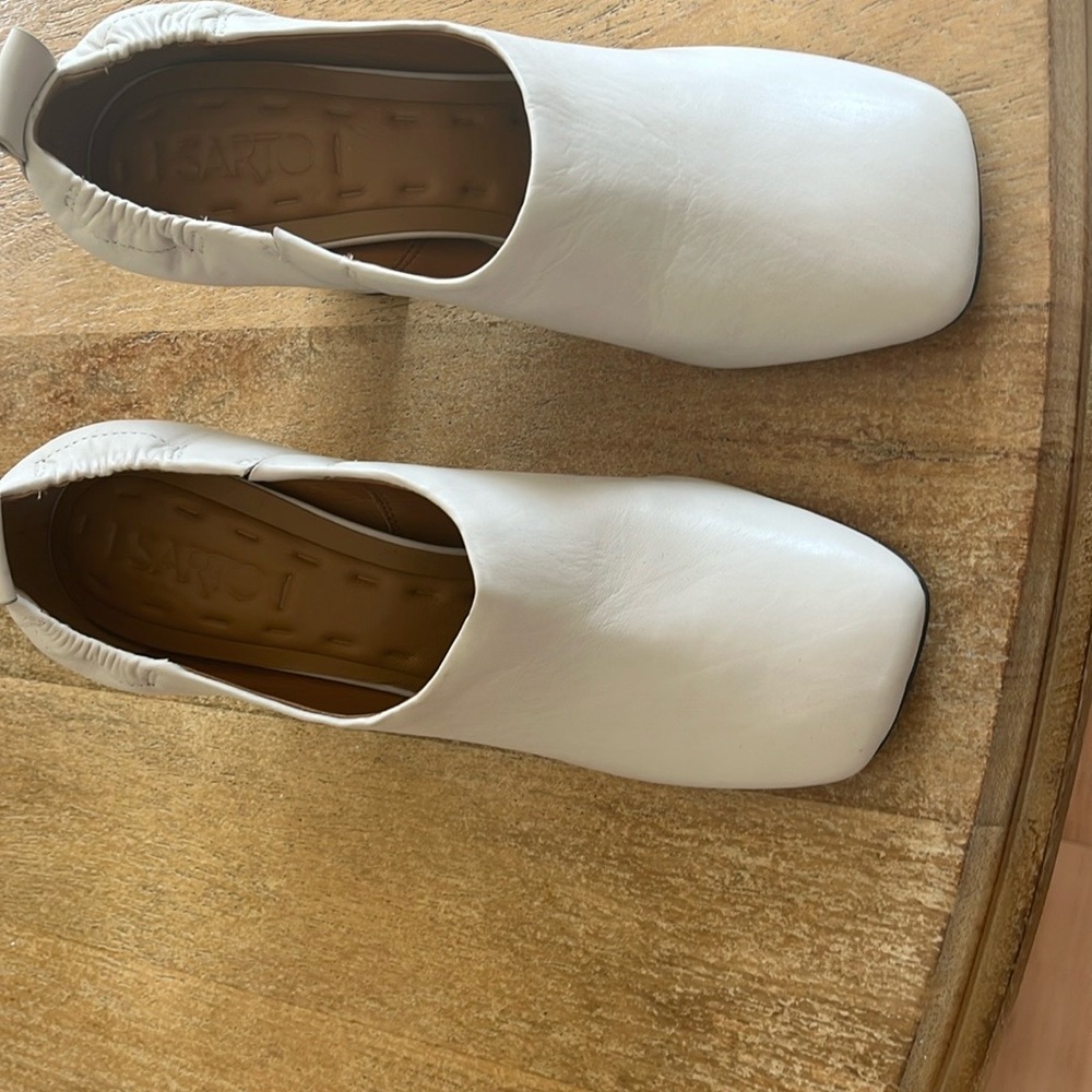 Women's White Leather Shoes never worn
